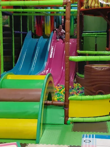 Indoor soft play playground with ball pit and slides at SacTag Sacramento.
