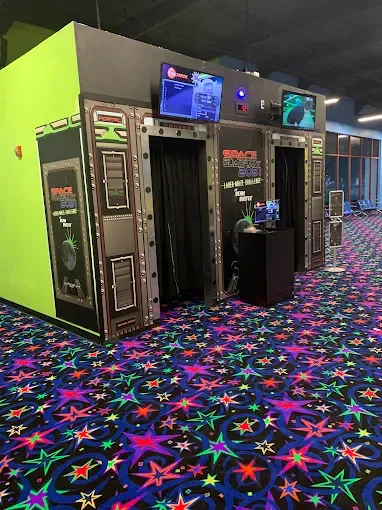 Laser maze challenge at SacTag near Roseville.